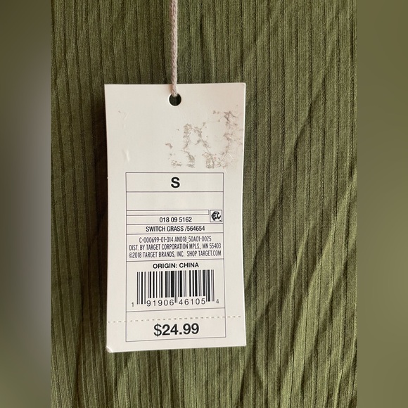 A New Day Women Green Soft Mid Dress Size Small - Picture 5 of 9